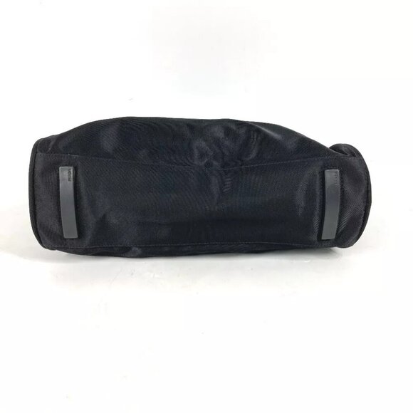 Auth PRADA triangle logo plate Bag Hand Bag Nylon Black - Picture 15 of 16